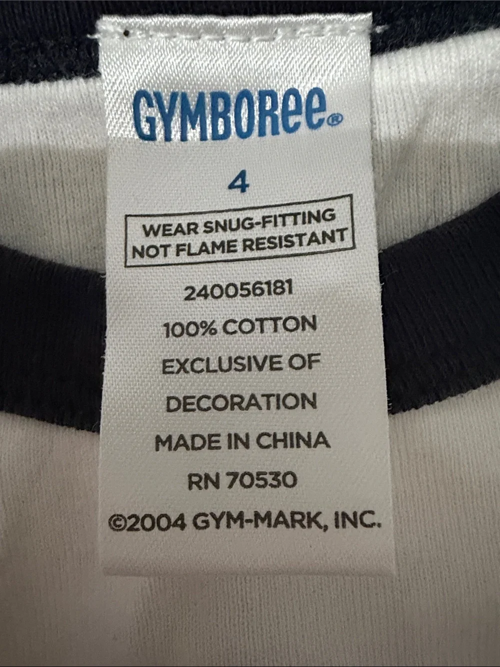 Gymboree White Long-Sleeve Top with Red Fire Truck and Black Trim